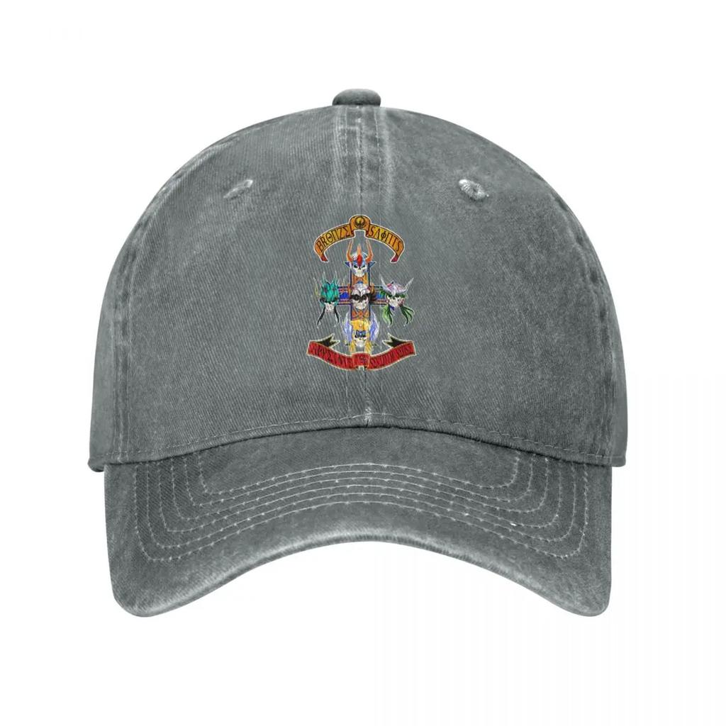 Knights Of The Zodiac Anime Unisex Style Baseball Cap Saints Seiya Distressed Washed Hats Cap Classic Cap