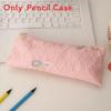 Polyester Bow Pencil Case With Large Capacity For Students And Girls