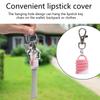 High Quality Practical Silicone Keychain Cap Portable Durable Holder Keychain Compatible For Lip Balm Lipstick Storage Cap