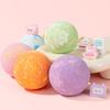 Bath Salt Ball with Surprise Toy Inside Fruity Floral Plants Extract Handmade Natural Sea Salt Ball Bubble Bath Ball Women Men SPA Bath Gift