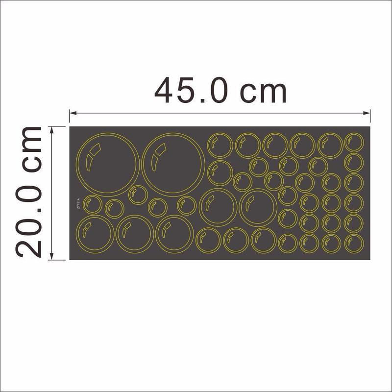 3Pcs/Pack Bubble Wall Sticker Removable Waterproofing Home Wall Sticker Kitchen Bathroom Wallpaper 3 Kinds Colors