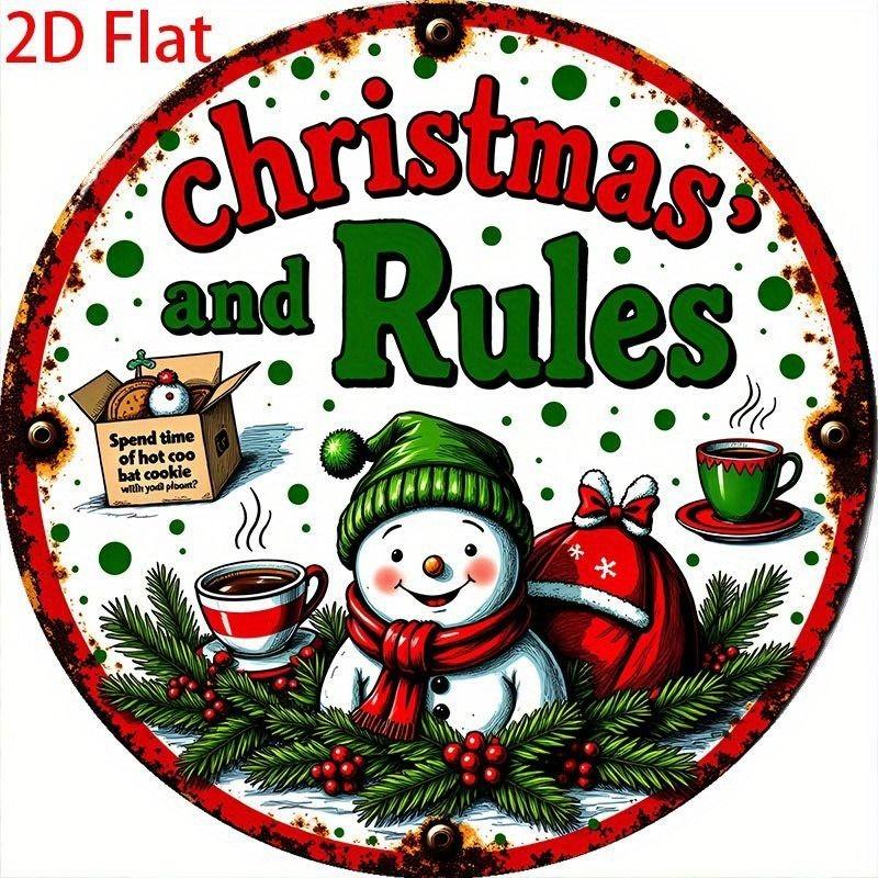 2D Flat Hanging Decorative Metal Sign Hand Painted Art