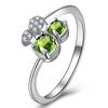 2026 Retro Emerald Zircon Gourd Ring, Female Design Fashion Index Finger Open Ring Ethnic Style Jewelry