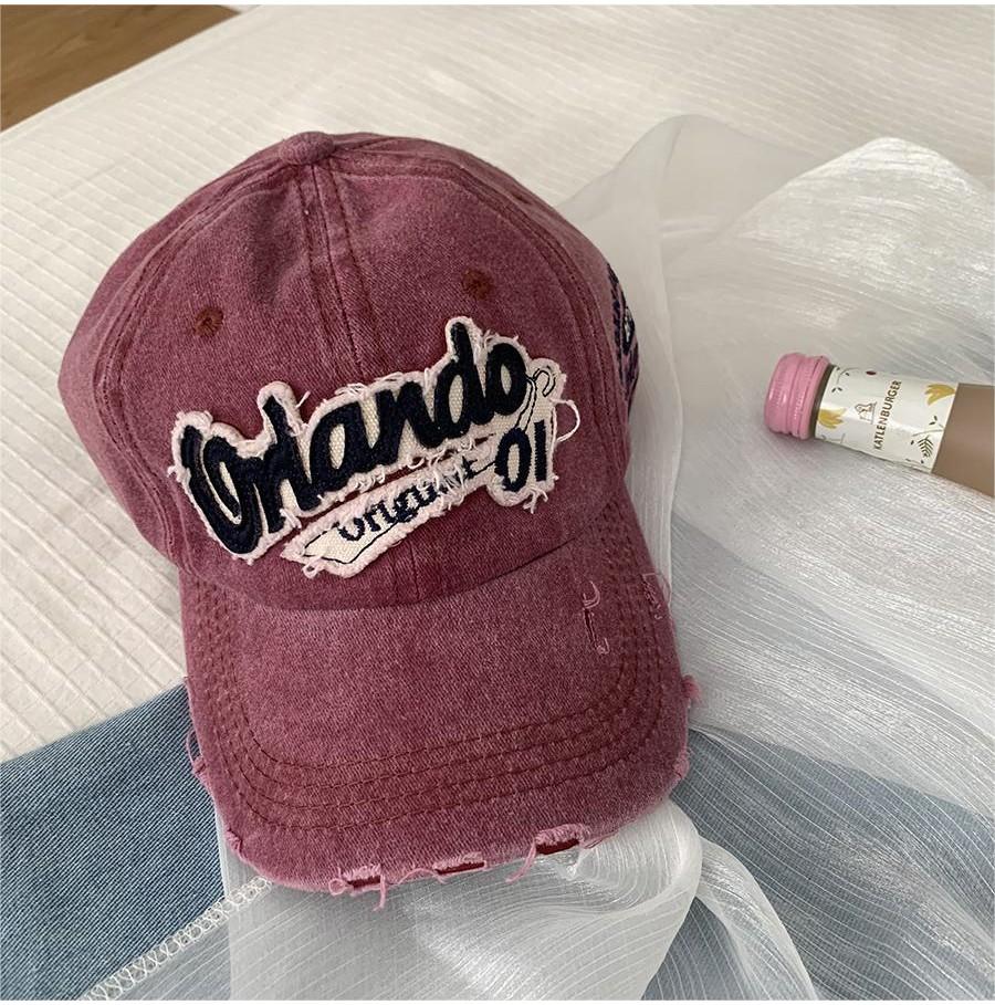 Fashion Retro New English Letter Embroidered Baseball Cap With Curved Brim