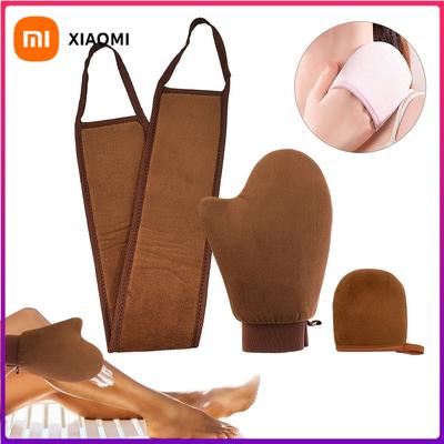 3PCS Rubbing Blackening Set, Including Rubbing Gloves and Back Smear, Home Facial and Body Blackening Tools