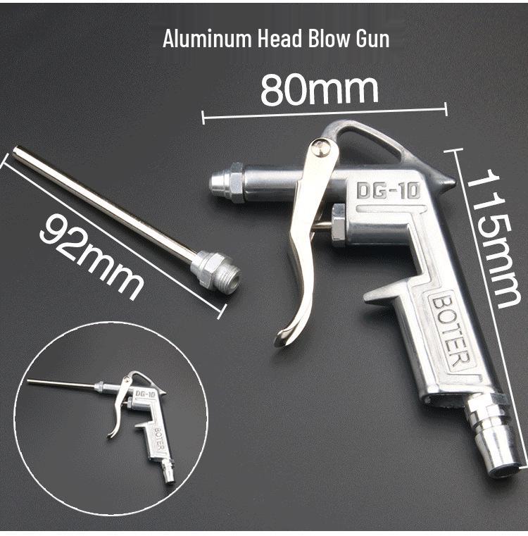 High-Pressure Copper Nozzle Air Blow Gun with Extended Nozzle - Pneumatic Dust Removal Tool, Free Shipping Included.