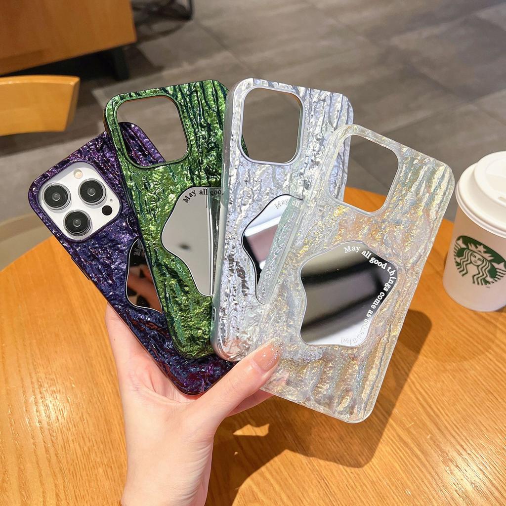 Design Sense Wrinkled Irregular Mirror Case Compatible with Apple 17 Phone Case iPhone 16 Pro Max New Model 14/15