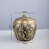 Brass Tea Caddy With Dragon Phoenix Motif Airtight Storage Jar Puer Loose Leaf Vintage Luxury Design
