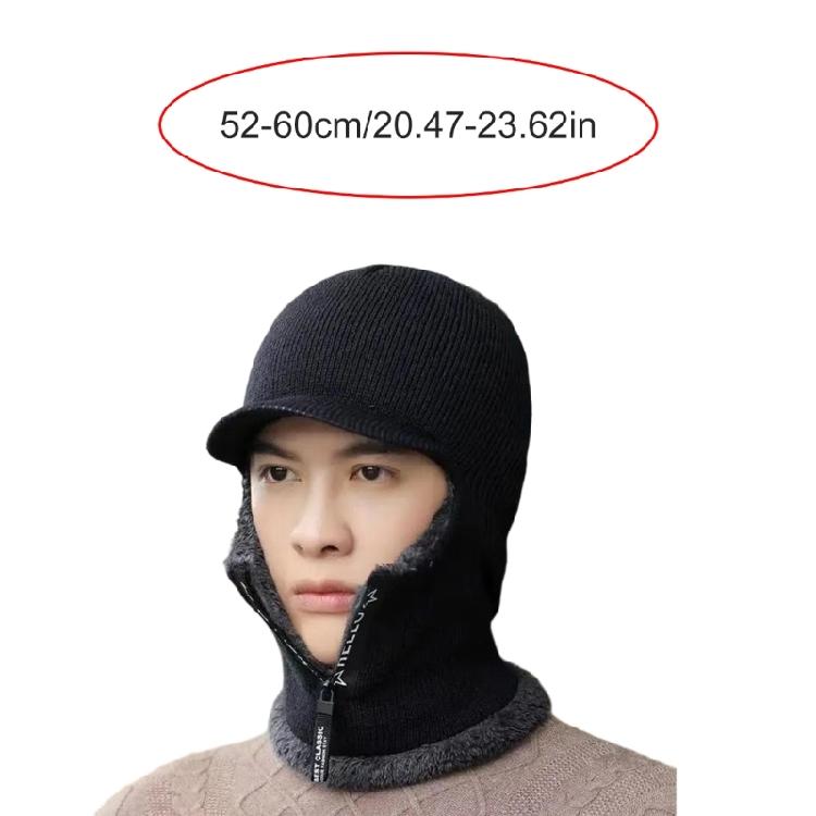Unisex Warm Hat Neck Gaiter Warm Trapper Hat for Skiing Skateboarding Thick Windproof Ushanka Hat for Cold Weather