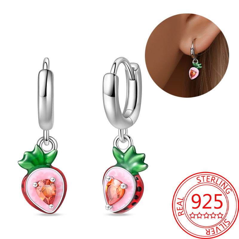 Brincos de abelha para menina adorável amarelo preto dançando abelha feliz s925 brincos de argola presente de aniversário joias de prata