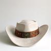 Heart Shaped Cowboy Hat Horse Head Leather Accessory Western Cowboy Hats Vintage Big-edge Gentleman Cowgirl Jazz Hat Holidays
