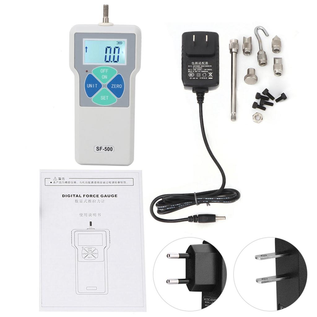 Digital Force Gauge Force Tester SF‑500 Portable Push and Pull Tester Meter Digital Force Gauge 500N Push and Pull Meter