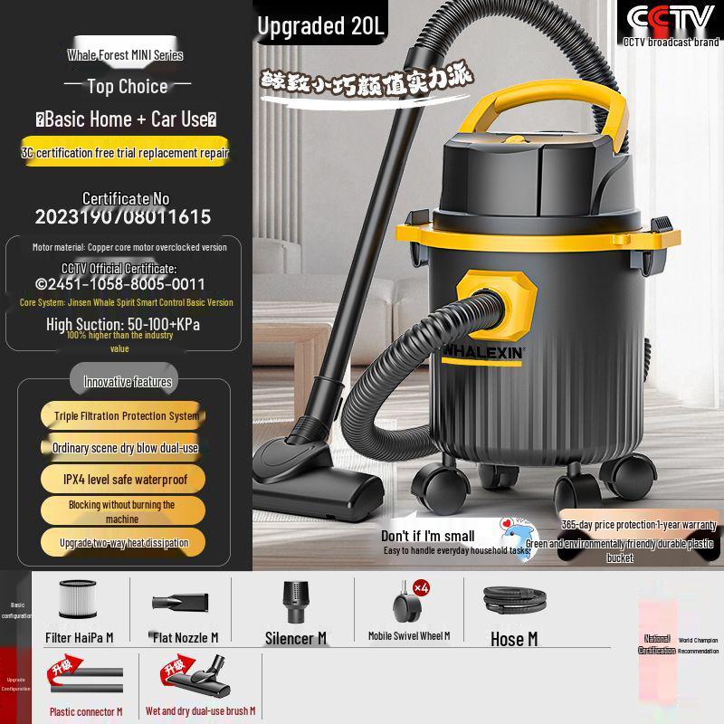 JingSen Dual-Use Vacuum Cleaner for Home, Commercial, and Automotive Cleaning