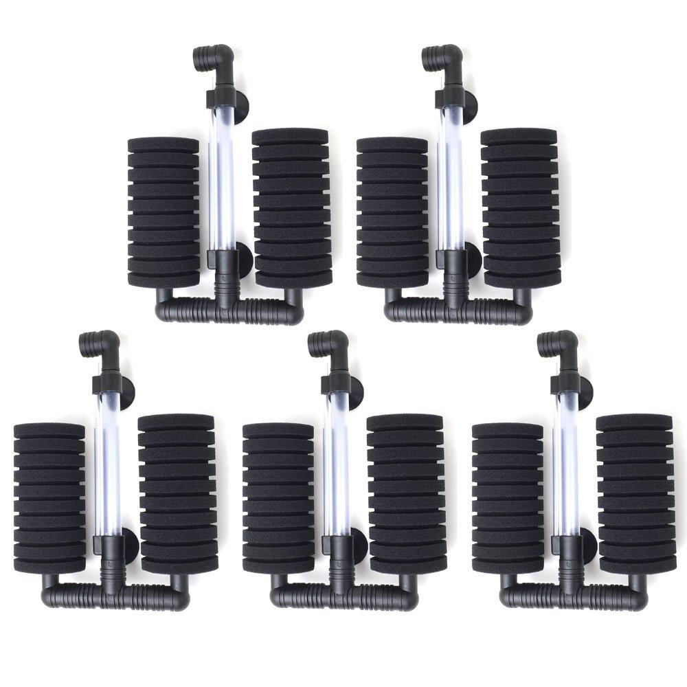 

RedBeryl Selectable Set Double Sponge Filter Aquarium Filtration Device Set of (XY-2822 5)