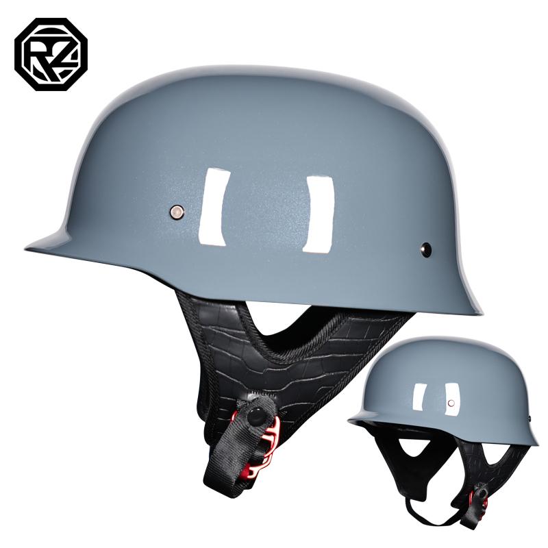 Motorcycle Retro Helmet World War II German-style Steel Helmet ABS Cruising Half Helmet