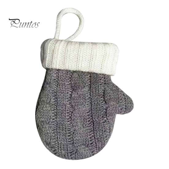 Decorative Bag Charm Mini Knitted Christmas Mitten Ornaments, Xmas Glove Hanging Decor, Festive Tableware Flatware Seasonal Party Favor Holders, Knit