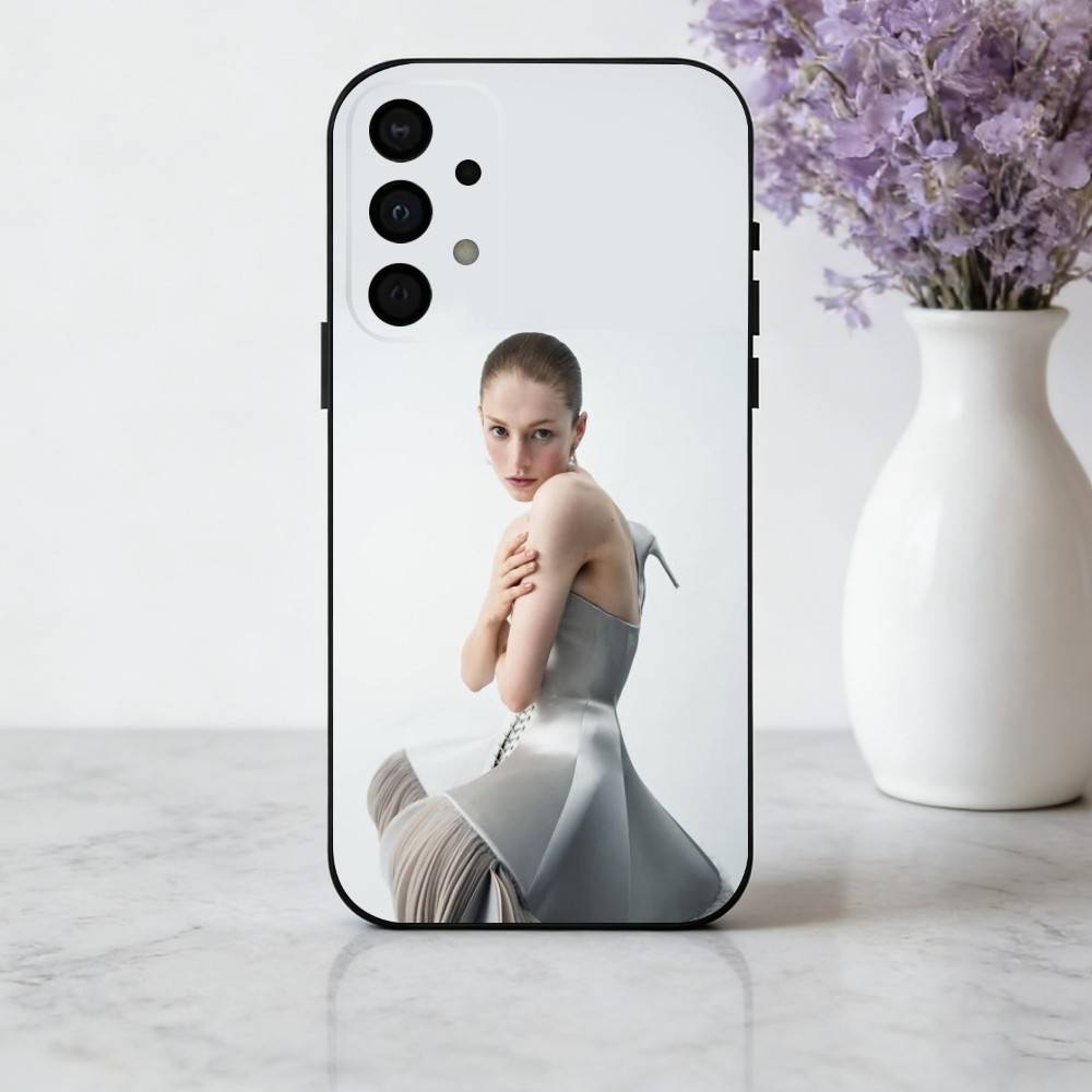 H-Hunter S-Schafer Actress phone Case For Samsung Galaxy A73,A72,A71,A70,A53,A52,A51,Others Soft Black Shell