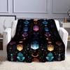 Crystal and Moon Galaxy Pattern Blanket Patterned flannel blanket perfect for the bedroom living room, sofa, or a little nap