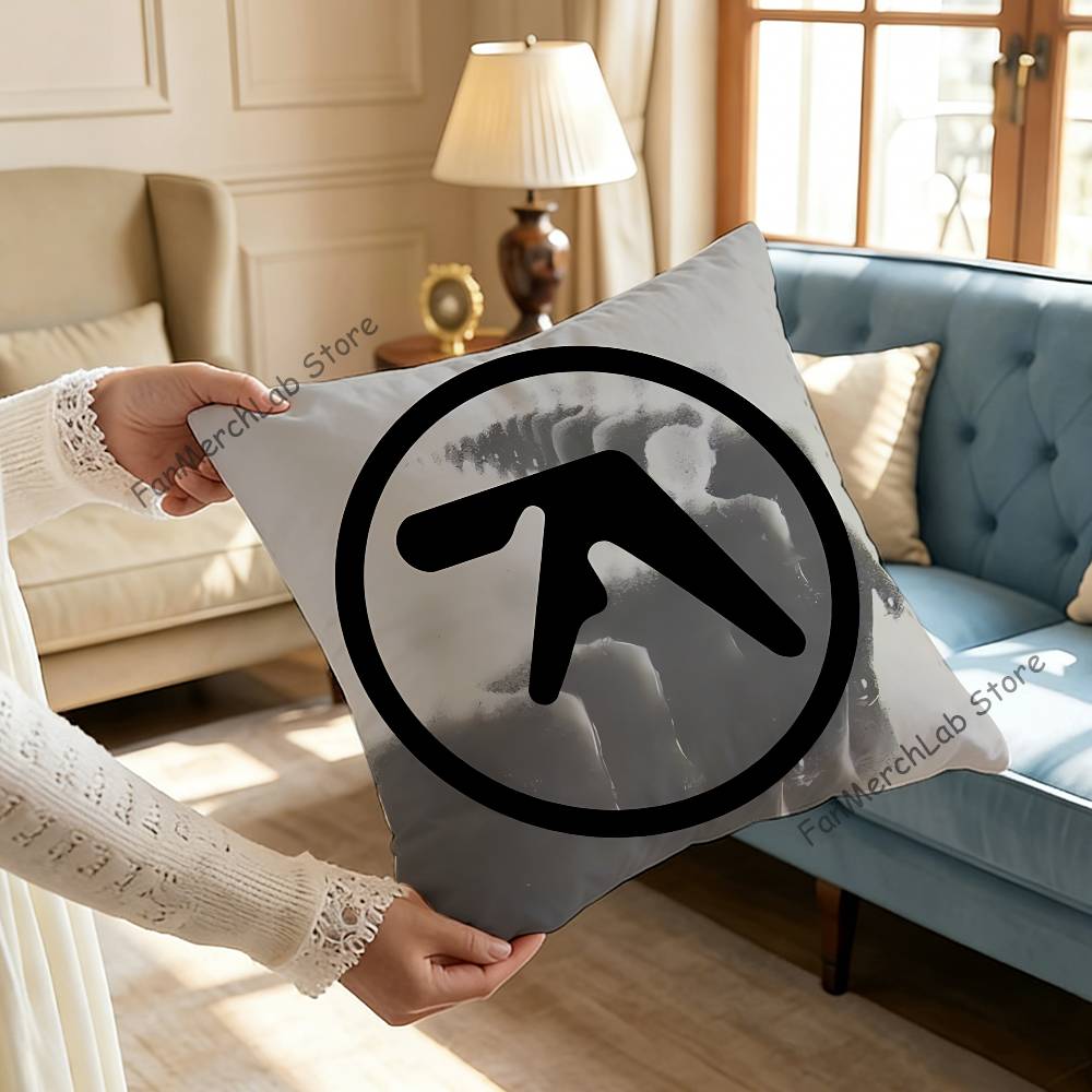Punk Aphex Twin Logo Pillowcase Pillowslip Cushion Plush Boys Girls Cartoon Anime Kawaii Decoration Kids Birthday Cute Gifts