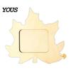 Thanksgiving Table Decoration Wooden Pumpkin Photo Frame, Halloween DIY Paintable Craft for Kids, Blank Handmade Holder Wood Picture Holder,