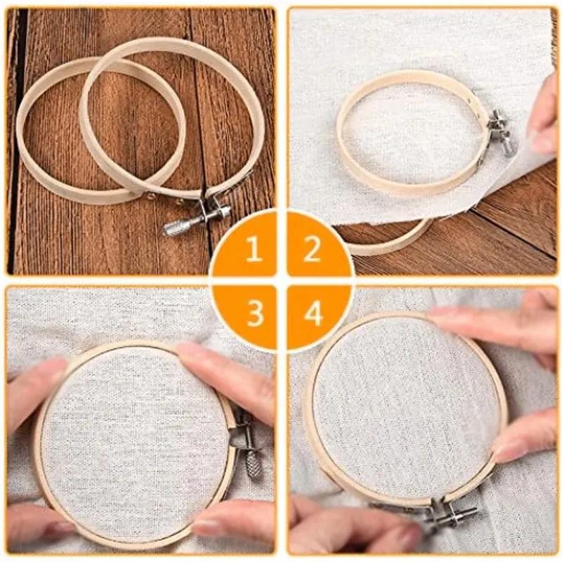 8/10/15/18/24/30/36cm Embroidery Hoops DIY Needlecraft Cross Stitch Machine Bamboo Frame Rings Round Loop Hand Household Sewing