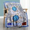 Two Turtles544 Personalized Text Blanket Throw Customizable Blanket Durable Comfort Suitable for Livingroom Office Chair Bed Seaside