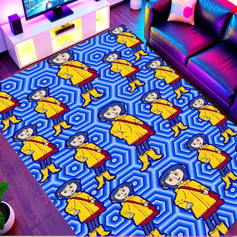 Coraline Print Rug, Washable Floor Carpet, For Entryway Dorm Laundry Room Office Study, Home Decor Birthday Christmas Gift