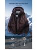 Men's Waterproof Cold-Resistant Down Jacket - 90% White Duck Down, Winter Casual Thickened Workwear, Trendy Design