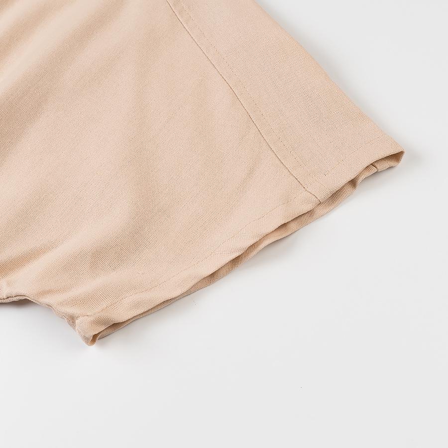 2025 Spring European & American Women's Casual Cotton-Linen Romper Shorts