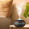 550ml Aroma Diffuser, Cool Mist Humidifier With Remote Control Wood Grain Aroma Diffuser With Timer For Large Room US Plug