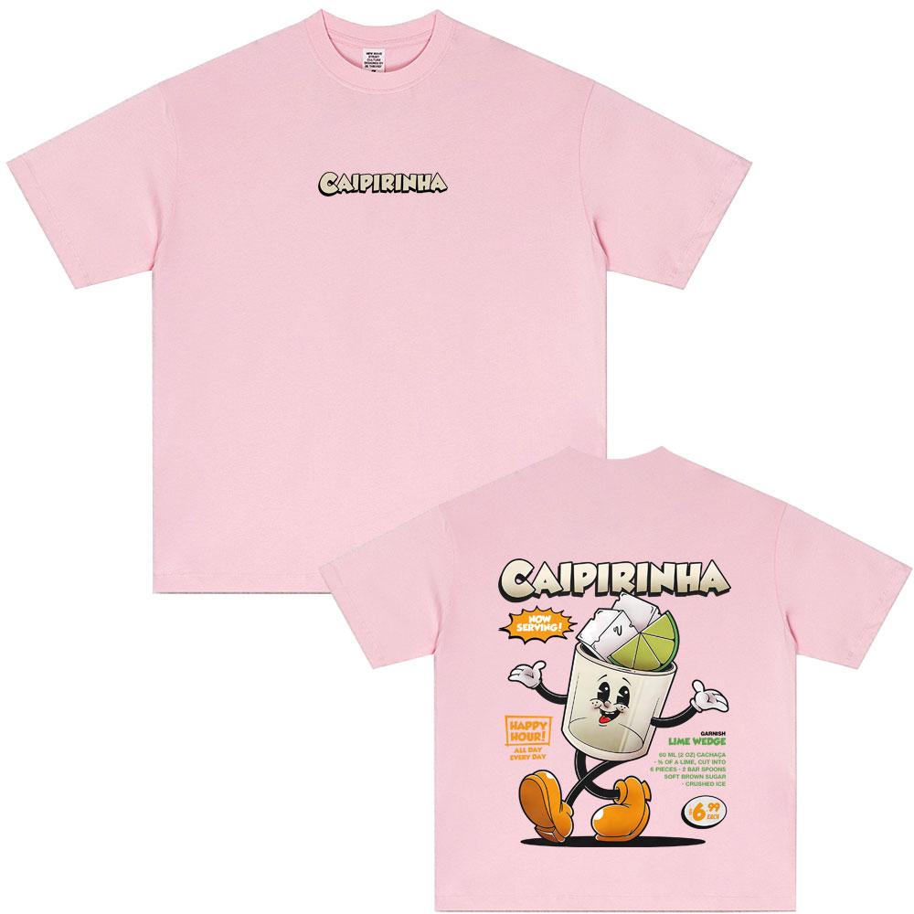Caipirinha Cocktail Funny Meme T-shirt Men Women Clothing Art Aesthetic Short Sleeve T Shirt Male Casual Cotton Vintage T-shirts
