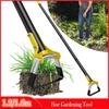 Zappa per Giardinaggio Hoe 1.2/1.6m Acciaio Inossidabile Affilata Anello Staffa Zappa con Testa Triangolare Giardinaggio Allentare Terreno Diserbo e Allentamento