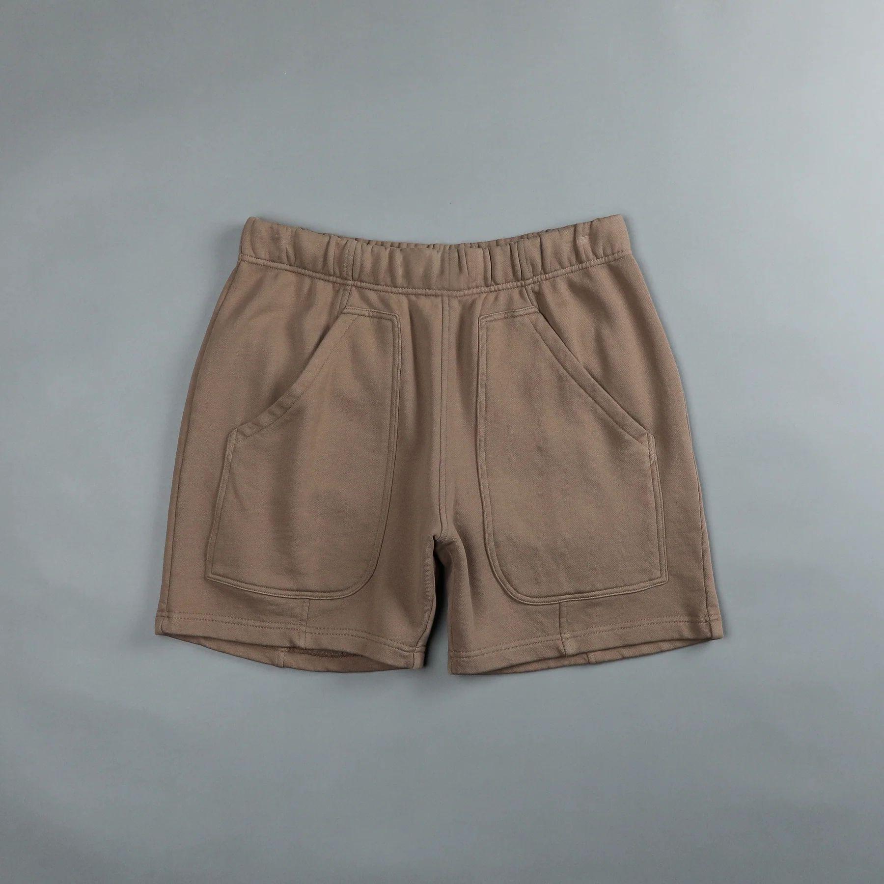 

Мужские повседневные хлопковые фитнес-шорты для улицы - Однотонные, Пляжная одежда, Летняя мода. L коричневый