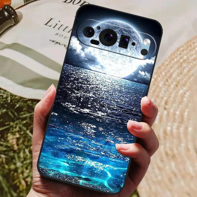 For Google Pixel 9 Pro XL Case Cool Painted Silicone TPU Soft Cover for Googe Pixel 9 9 Pro 8A Cases Black Protective Shells