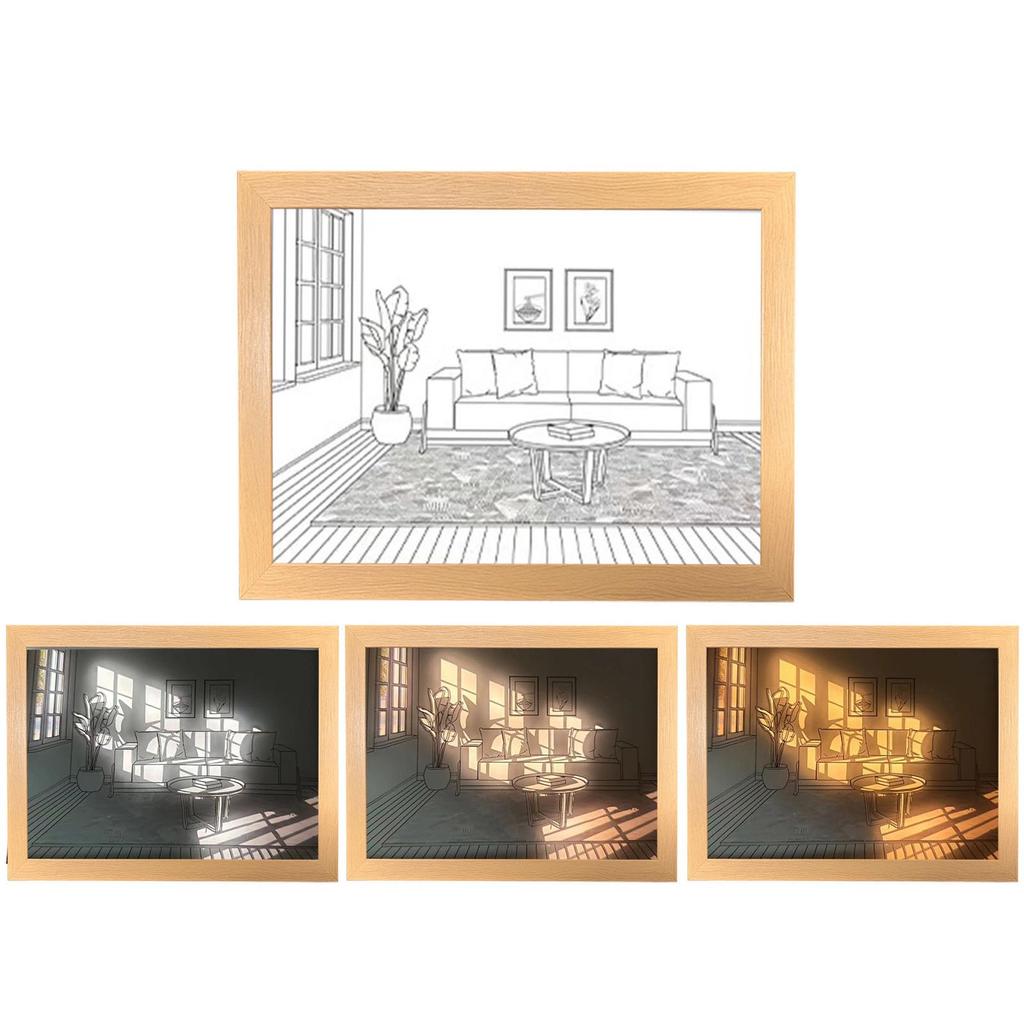 Osvětlení Malba Dekorace 3 Barvy Svítící LED Svítící Malba Napájená USB Moderní Minimalistické Umění Stín Svítící