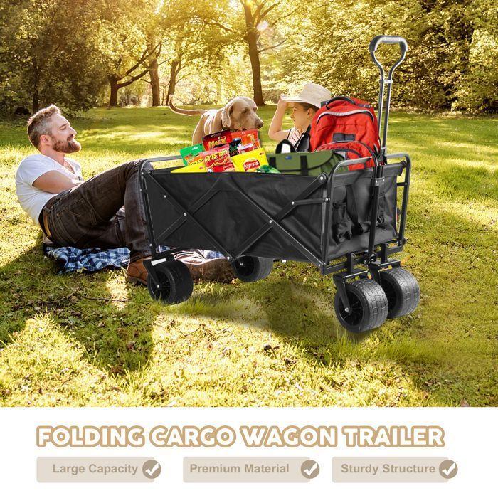Chariot à main pliable pour la plage, le camping, le shopping - chariot à main pliable