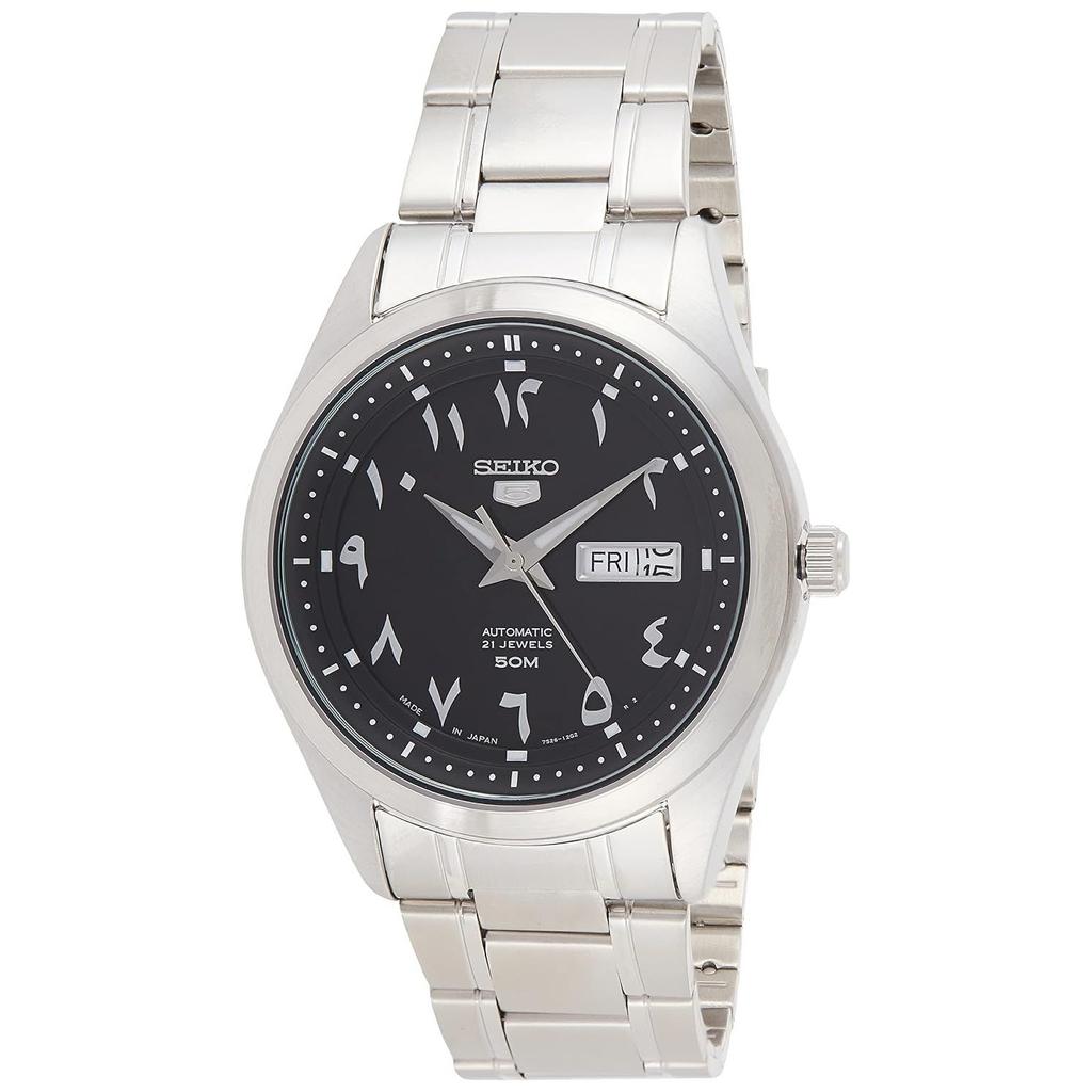 Seiko Wristwatch Mens SNKP21J1 5 SEIKO5 Automatic Black Silver M-sto1