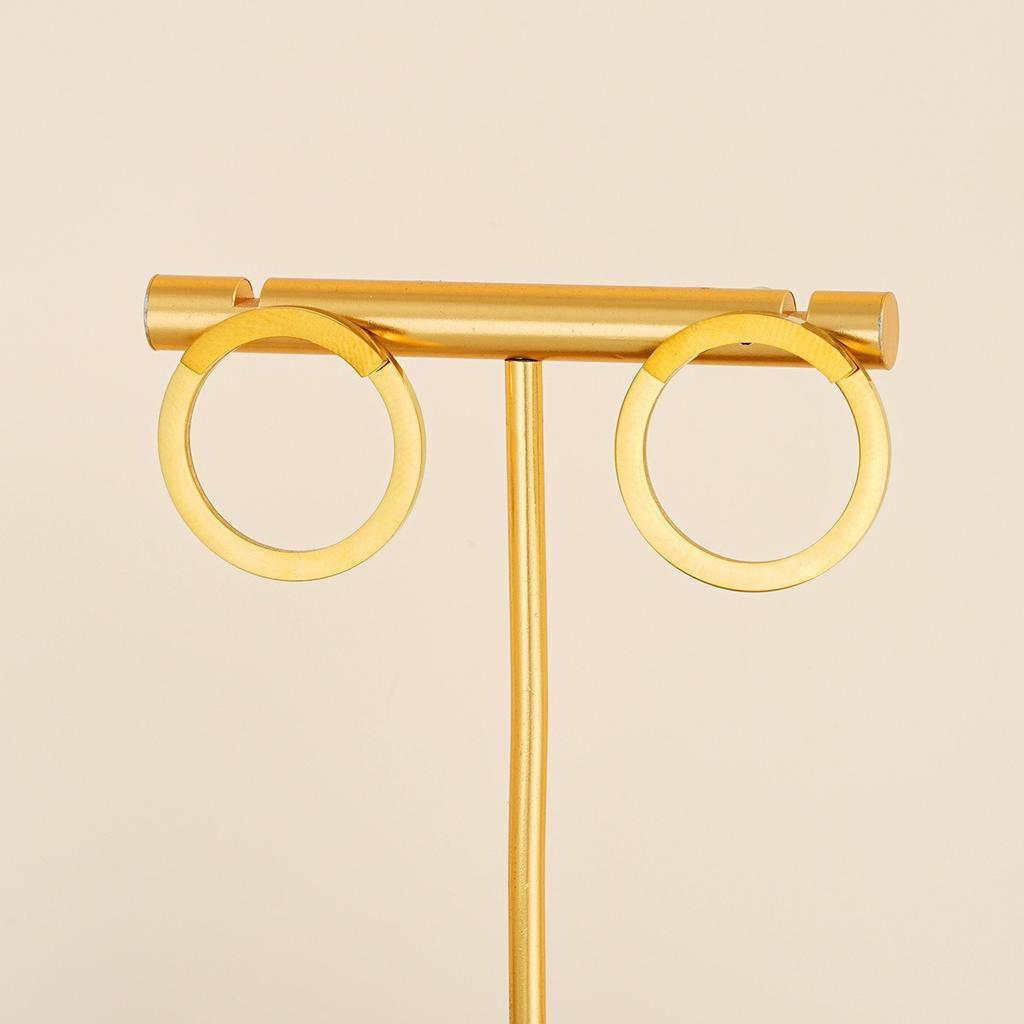 Fashion Creative Simple Hollow Geometric Circle Earrings For Women