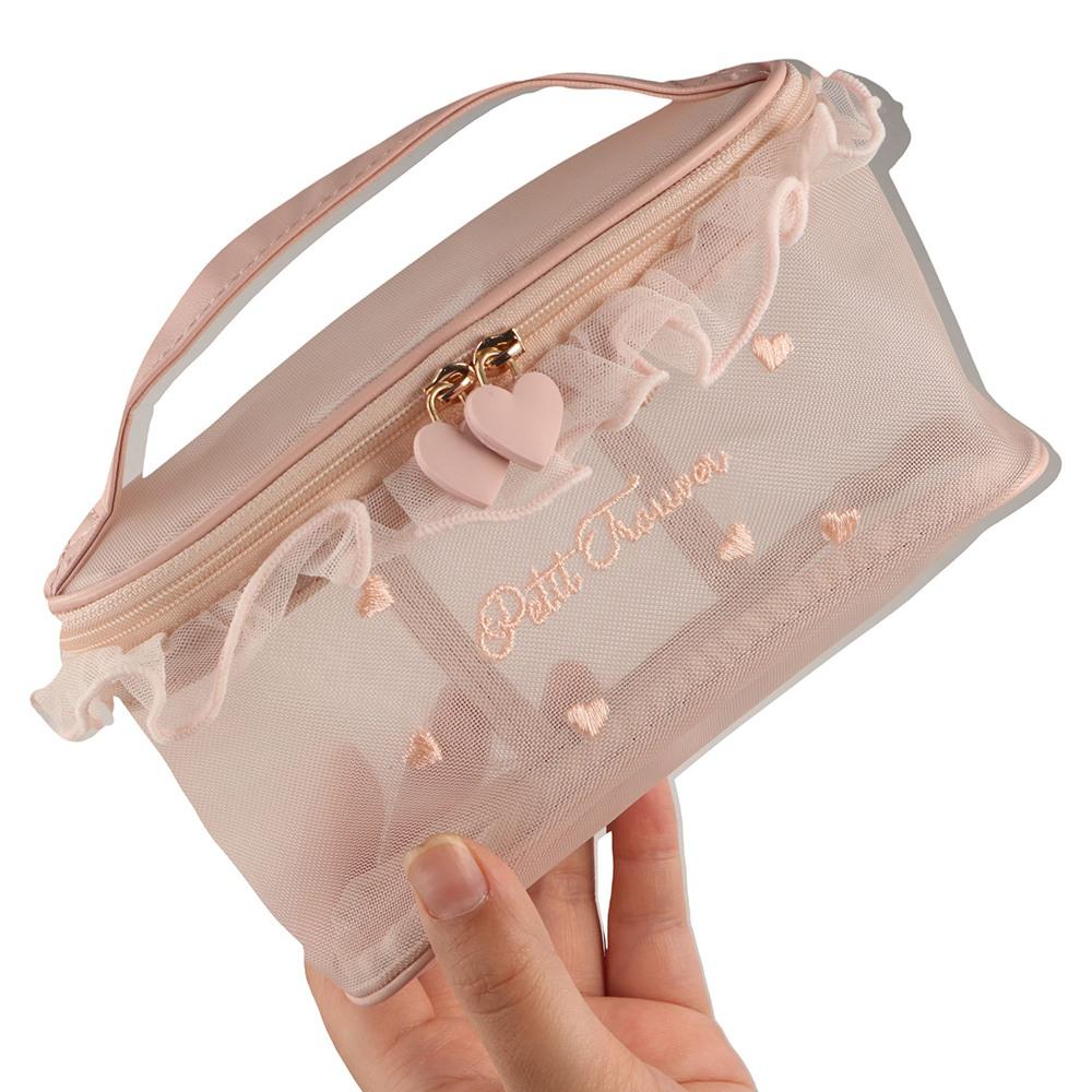 Zipper Mesh Coin Purse Cosmetic Case Mesh Storage Bag Mesh Zipper Bag Mesh Cosmetic Bag Lady