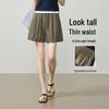ESE-Y Women's Loose High-Waist Pleated Skort Shorts