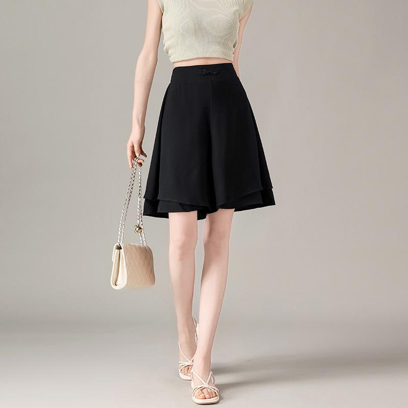 

Women s Ice Silk Chiffon Skirt-Pants, Chinese Style, Seven/Nine-Point Length, High-End Summer 2026 Collection M