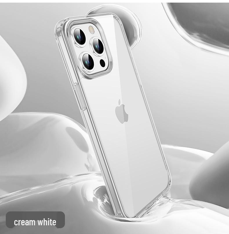 iPhone 14/15 Transparent Airbag Anti-Drop Case with Back Panel