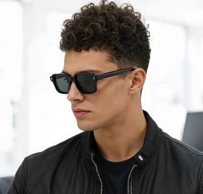 Qualit Rectangle UV400 High-end Sunglasses With Stainless Steel Core CP Frames Brand Sun Glasses Gift