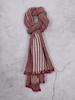 IKALOOK Viscose Blend Red Striped Scarf Amu149