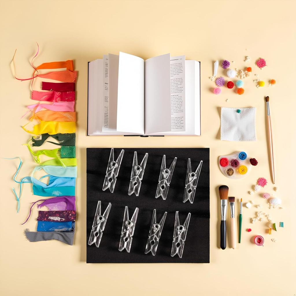 20Pcs Clear Plastic Clothes P,Clothes Line String Clips, Mini Clothes P, Photo Paper Peg P Craft Clips,Laundry Storage and Organization(2.5cm)