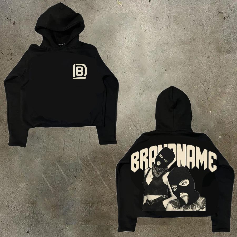 Men's Hoodie Y2K Harajuku Hip-hop Cartoon Graphic Print Jumper Fashion Casual Loose Sweatshirt Men
