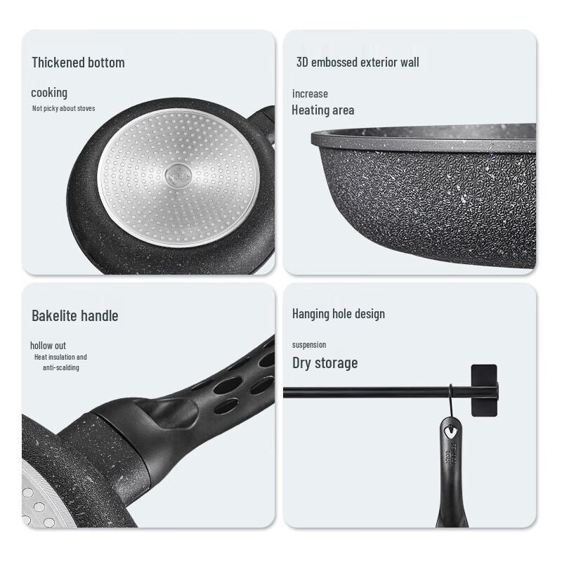 COOKER KING 28cm Maifan Stone Non-Stick Frying Pan