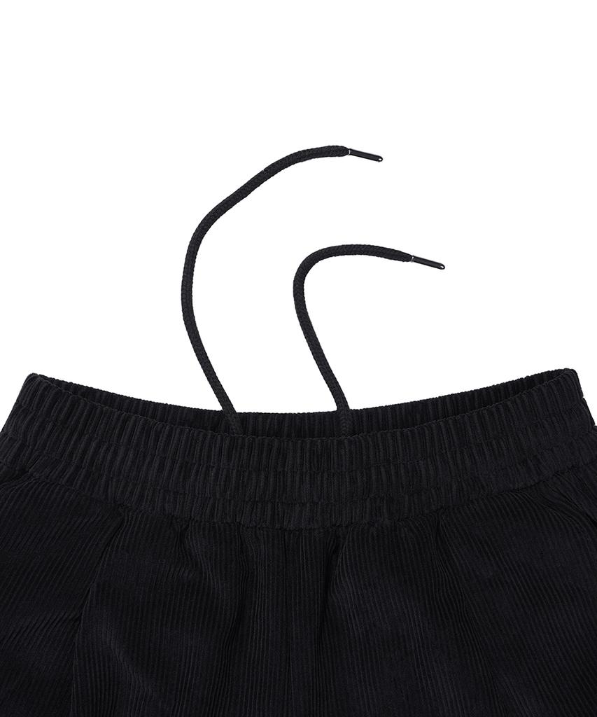 GAKKAI UNIONS One-Pleat Corduroy Balloon Pants Black