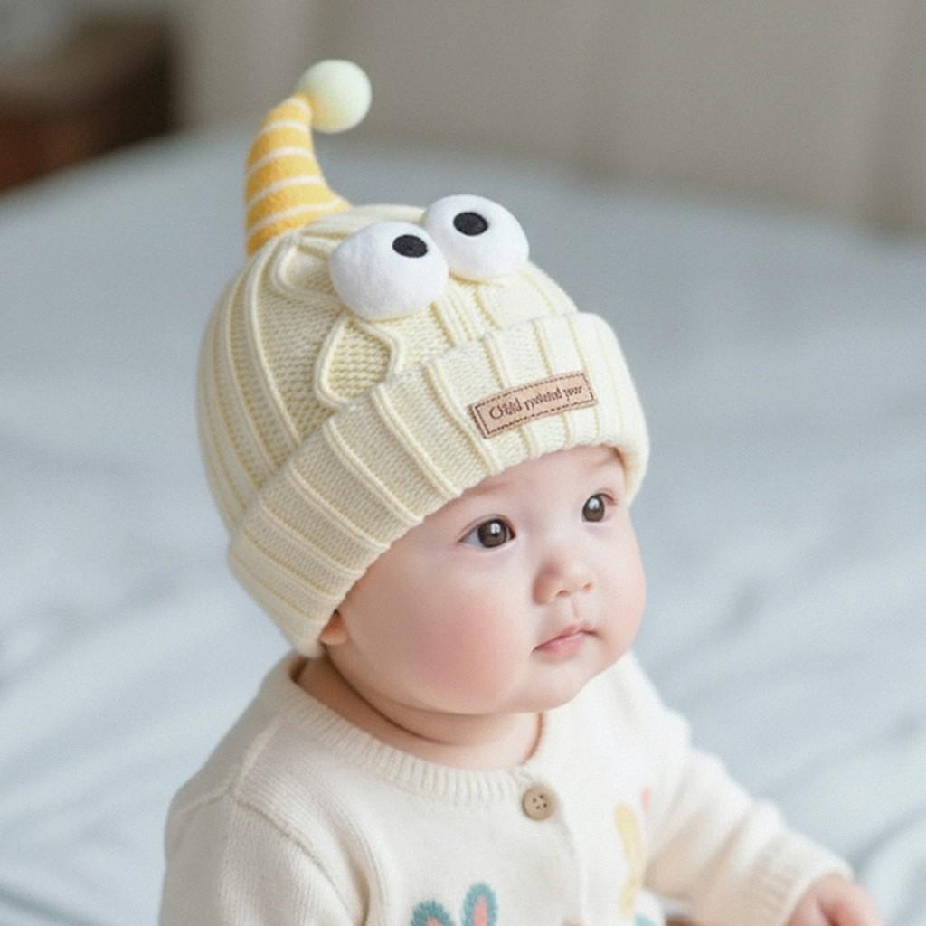 Baby Winter Knit Hat With Cartoon Animal Design For Toddler Boys Girls Warmth