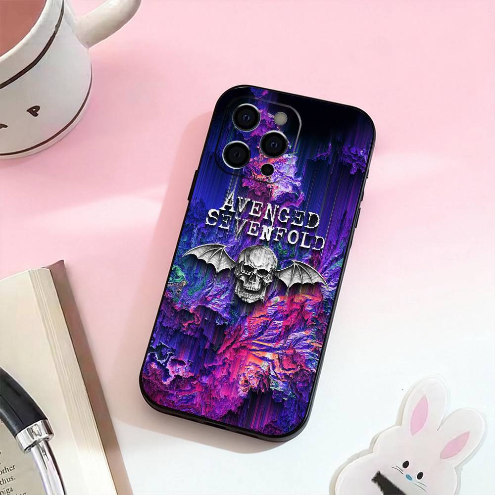 Band A-Avenged S-Sevenfold   Phone Case For iPhone 17,16,15,14,13,12,11 Plus,Pro Max,Soft Silicone Black Cover
